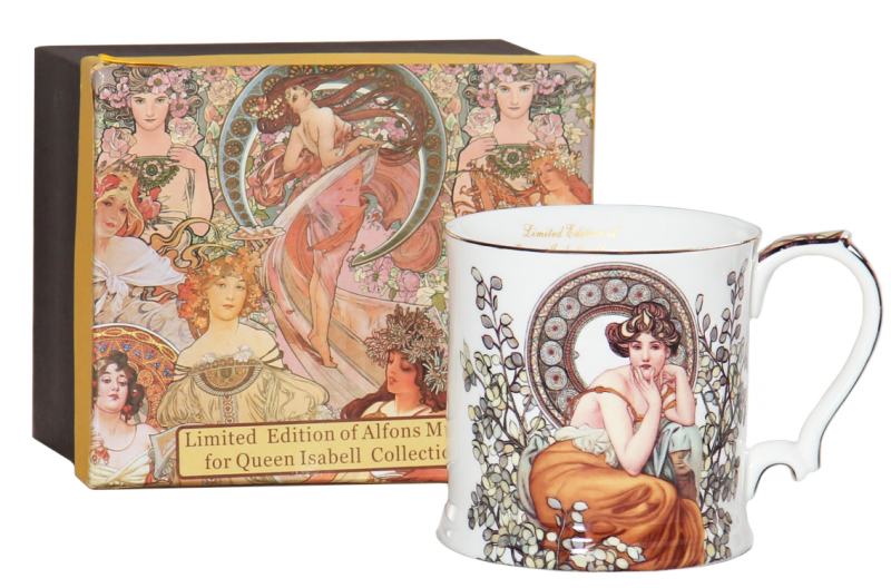 Porcelánový hrnček Alfons Mucha